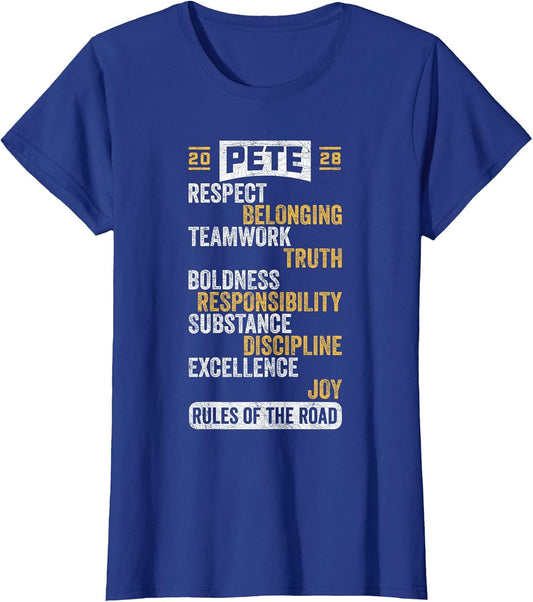 Buttigieg for President 2028, Pete 2028 Rules of The Road