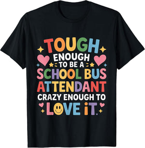 Tough School Bus Attendant Crazy Enough to Love It