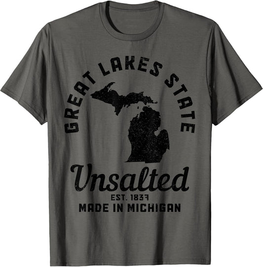 Michigan Great Lakes State Map Pride Vintage