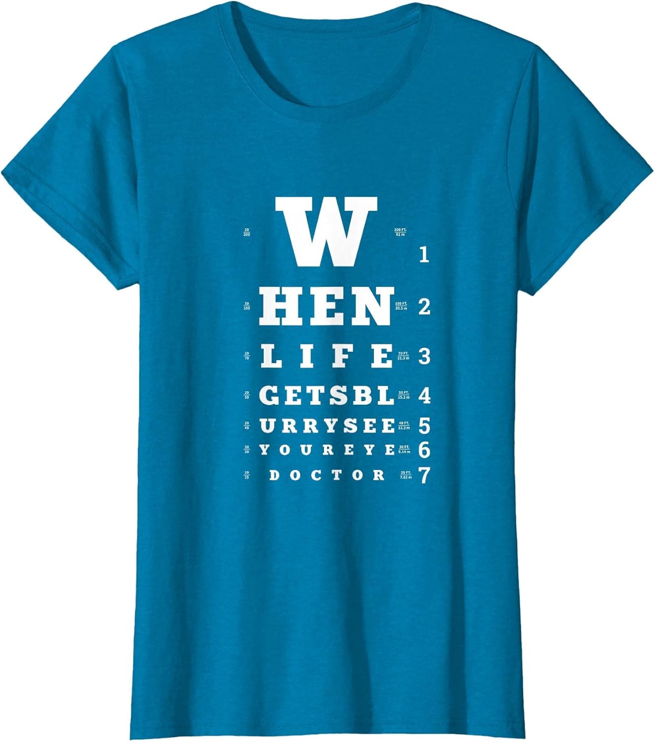 When Life Gets Blurry, Eye Doctor Snellen Chart Optometrist
