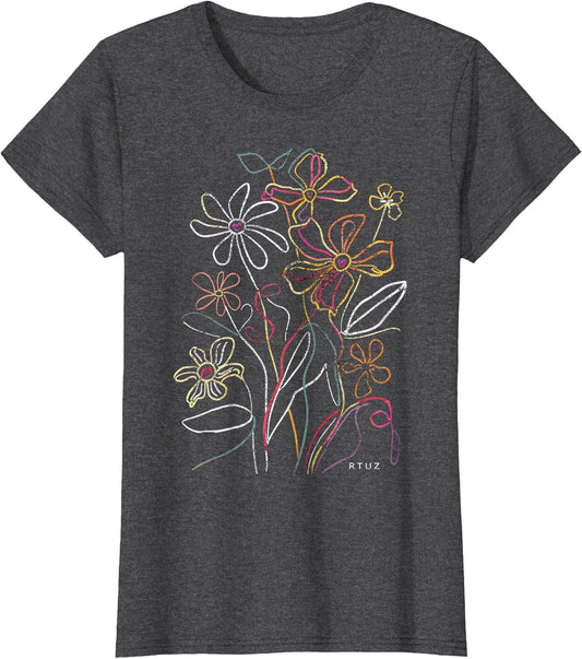 Boho Style Floral Pastel Design Flowers Hipster Streetwear