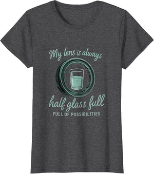 Half Glass Full Camera Lens Photography Humor
