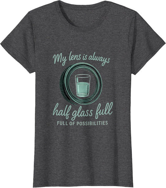 Half Glass Full Camera Lens Photography Humor