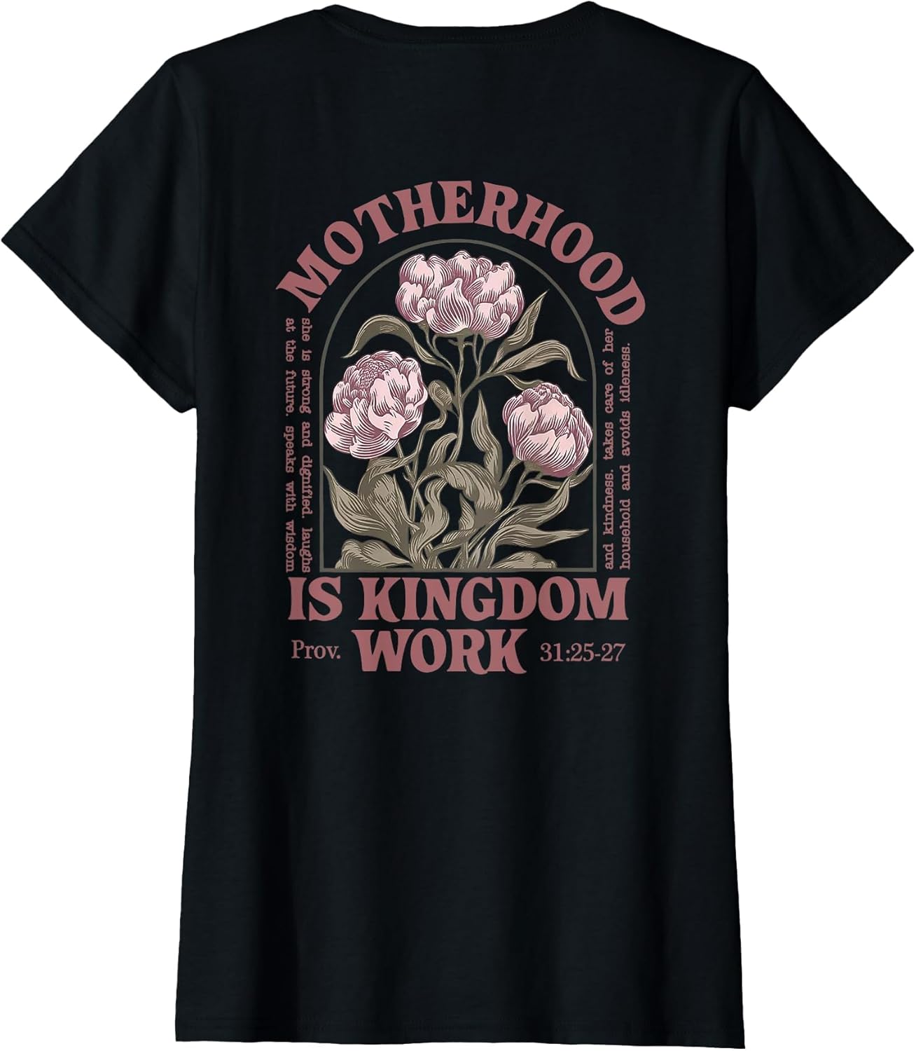 Motherhood is Kingdom Work Flower (on Back)