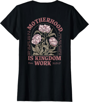 Motherhood is Kingdom Work Flower (on Back)