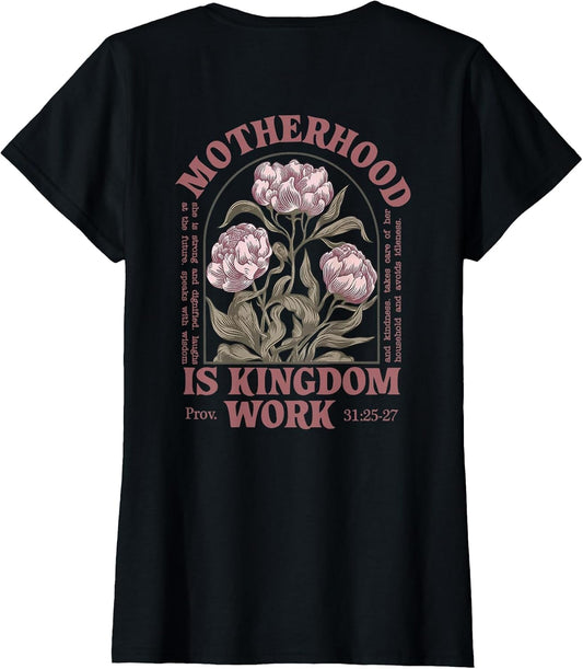Motherhood is Kingdom Work Flower (on Back)