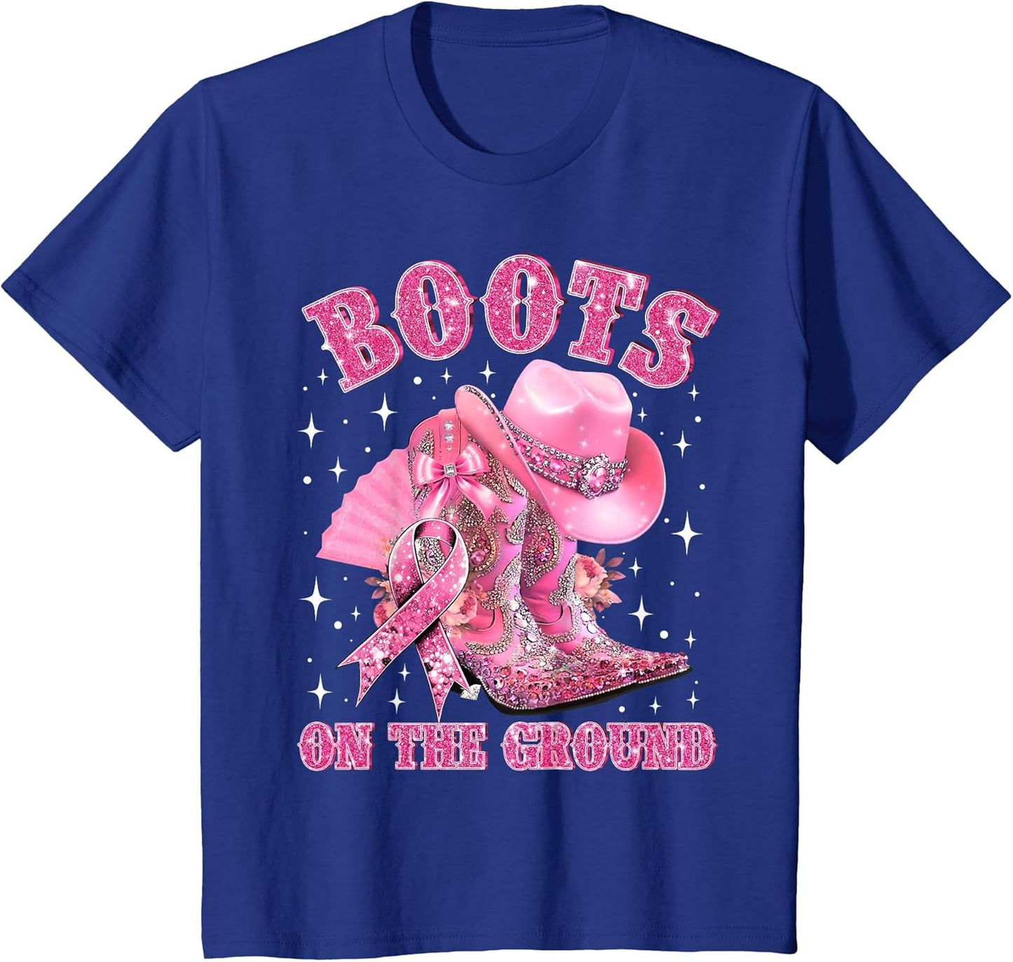 Boots On The Ground Cowgirl Western Breast Cancer Awareness