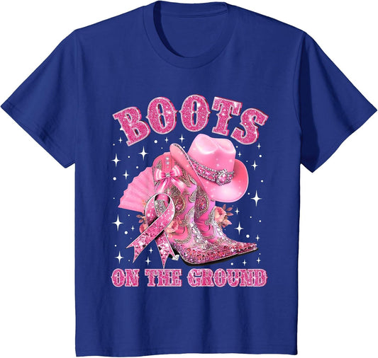 Boots On The Ground Cowgirl Western Breast Cancer Awareness