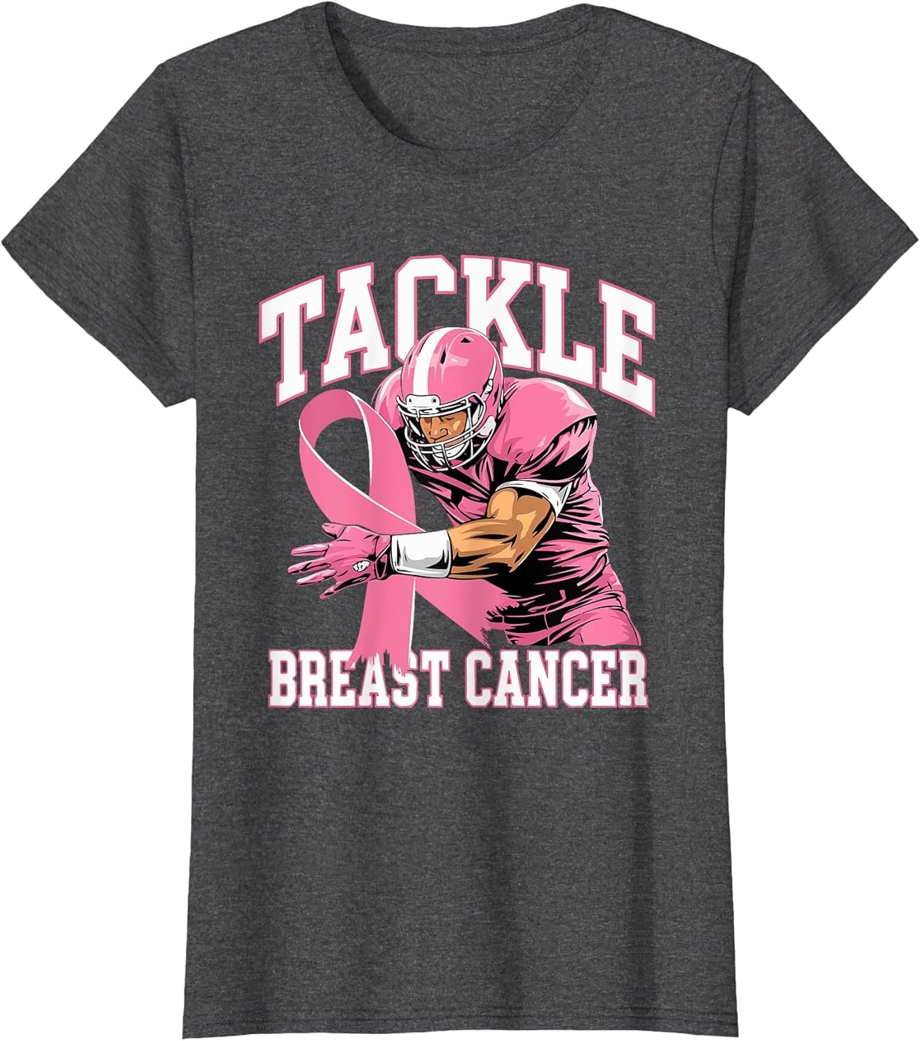 Tackle Breast Cancer Pink Ribbon American Fantasy Football
