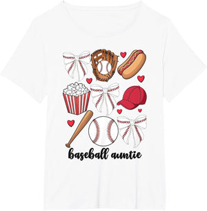 Baseball Auntie Coquette Bow Nephew Baseball Aunt