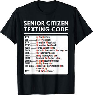 Funny Senior Citizen Texting Code