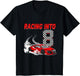 Racing Into 8th Birthday Race Car 8 Year Old Toddler Boy