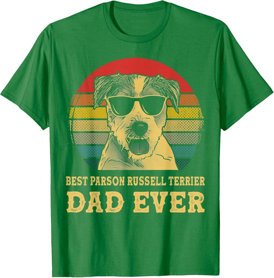 Best Parson Russell Terrier Dad Ever Dog Lover Retro Vintage