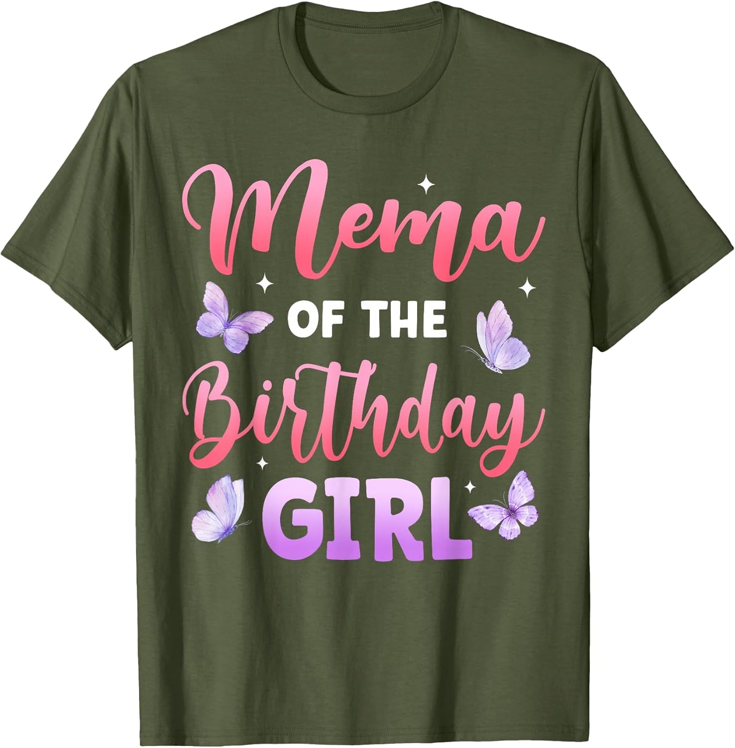 Mema of The Birthday Girl Butterfly Party Matching Family