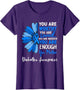 Motivational Type 1 Diabetes Awareness T1D Ribbon Blue