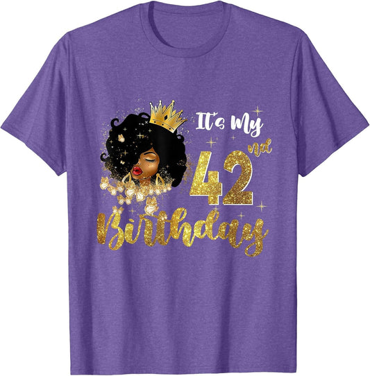 It's My 42nd Birthday 42 Year Old Party Melanin Queen Crown