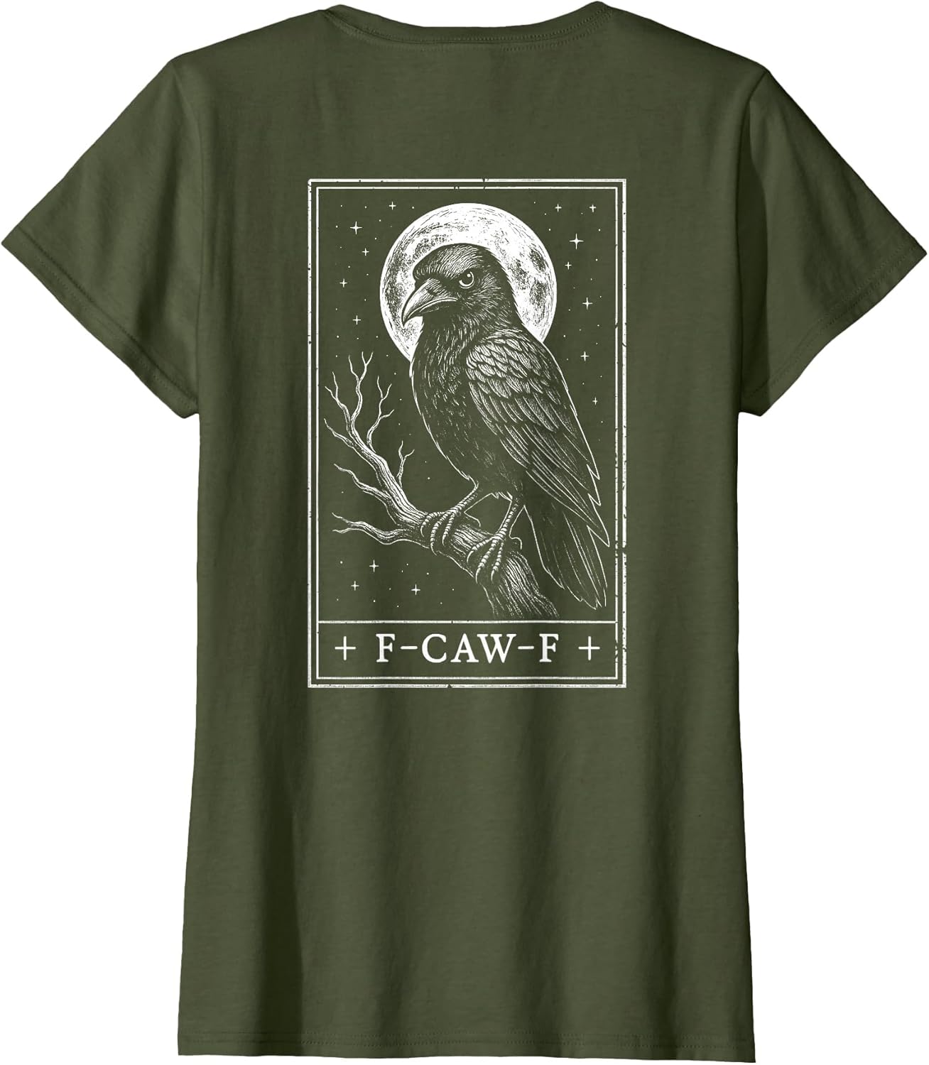 F-CAW-F Crow Tarot Card Funny Halloween Vintage On Back