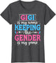 Keeper of The Gender Gigi Baby Announcement Family Party
