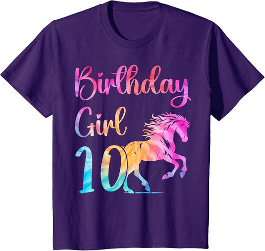 10th Birthday Horse 10 Year Old Girl Birthday Horse Lovers