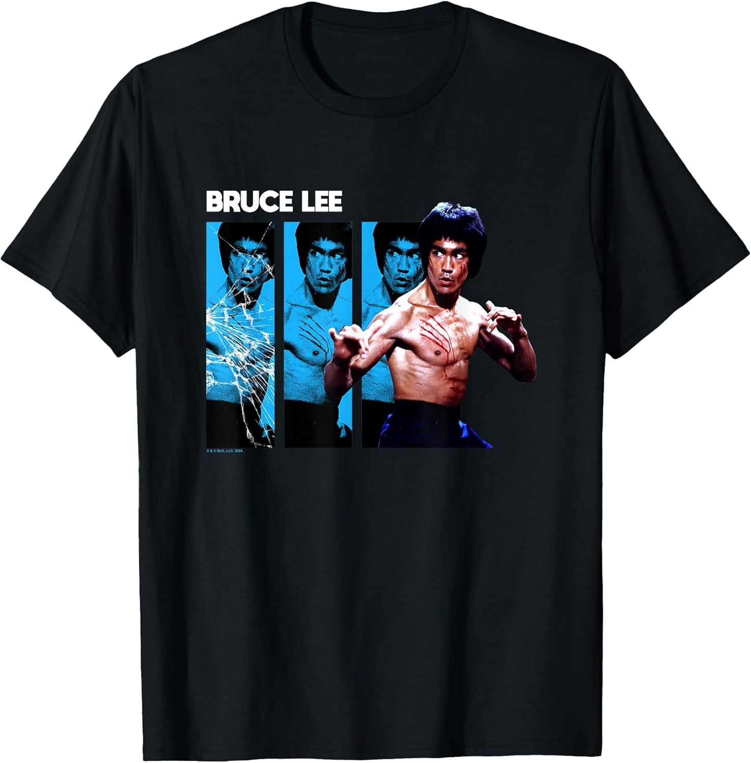 Bruce Lee Broken Mirror Claw Marks Vintage