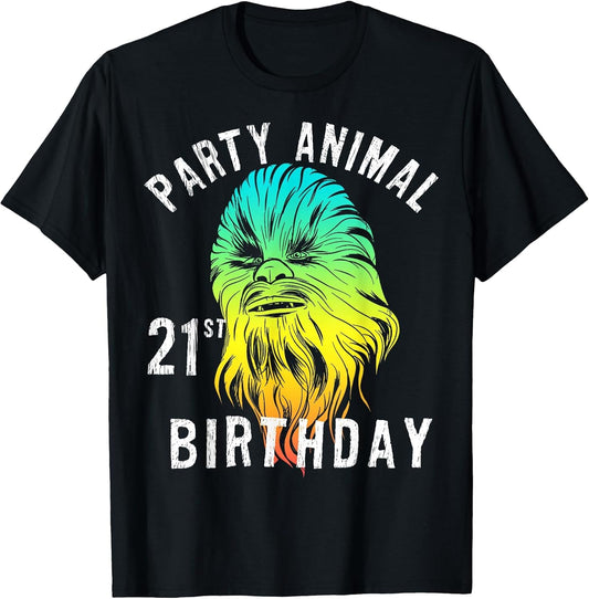 Star Wars Chewie Party Animal 21st Birthday Color Portrait