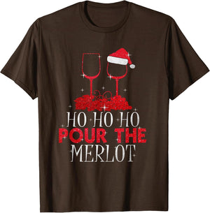 Christmas Ho Ho Ho Pour The Merlot Wine Lover