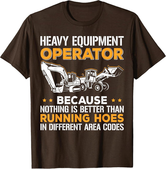Heavy Equipment Backhoe Excavator Operator Running Hoes
