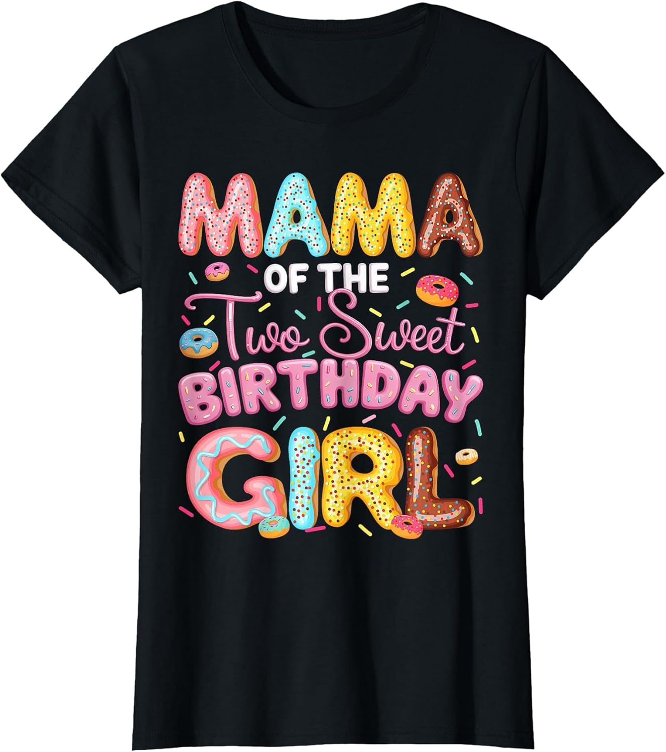Mama of The Two Sweet Birthday Girl Donut 2Nd Birthday