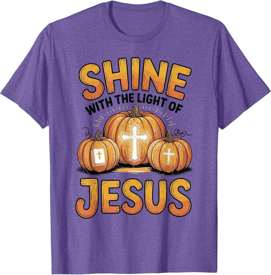 Kids Shine with The Light of Jesus Funny Christian Halloween