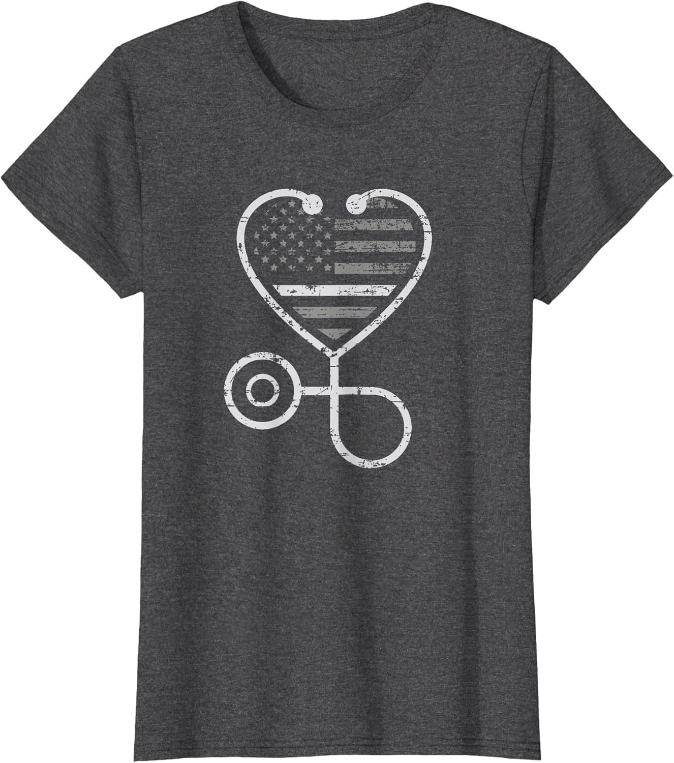 Corrections Nurse Thin Grey Line Heart Flag