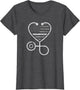 Corrections Nurse Thin Grey Line Heart Flag