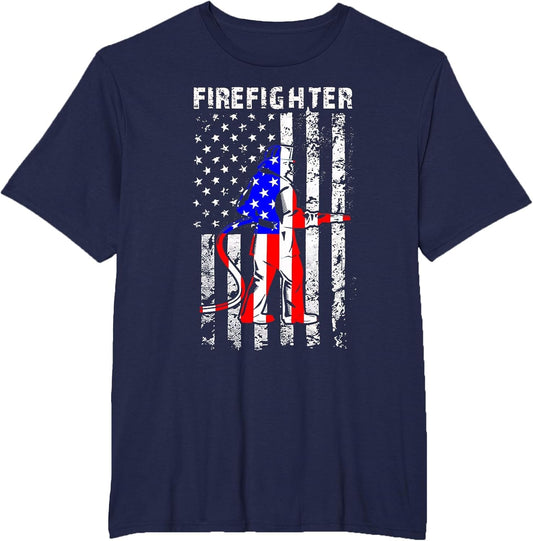 Firefighter American Flag Patriotic Firefighter Gifts