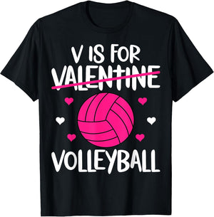 V is for Volleyball Valentine Funny Valentine Day