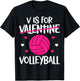 V is for Volleyball Valentine Funny Valentine Day