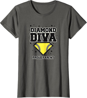 Diamond Diva Proud Parent Softball Mom Design