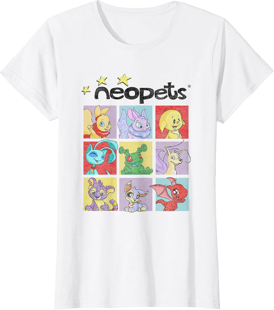 Neopets Pop Art Colorful Character Grid Retro Virtual Pets