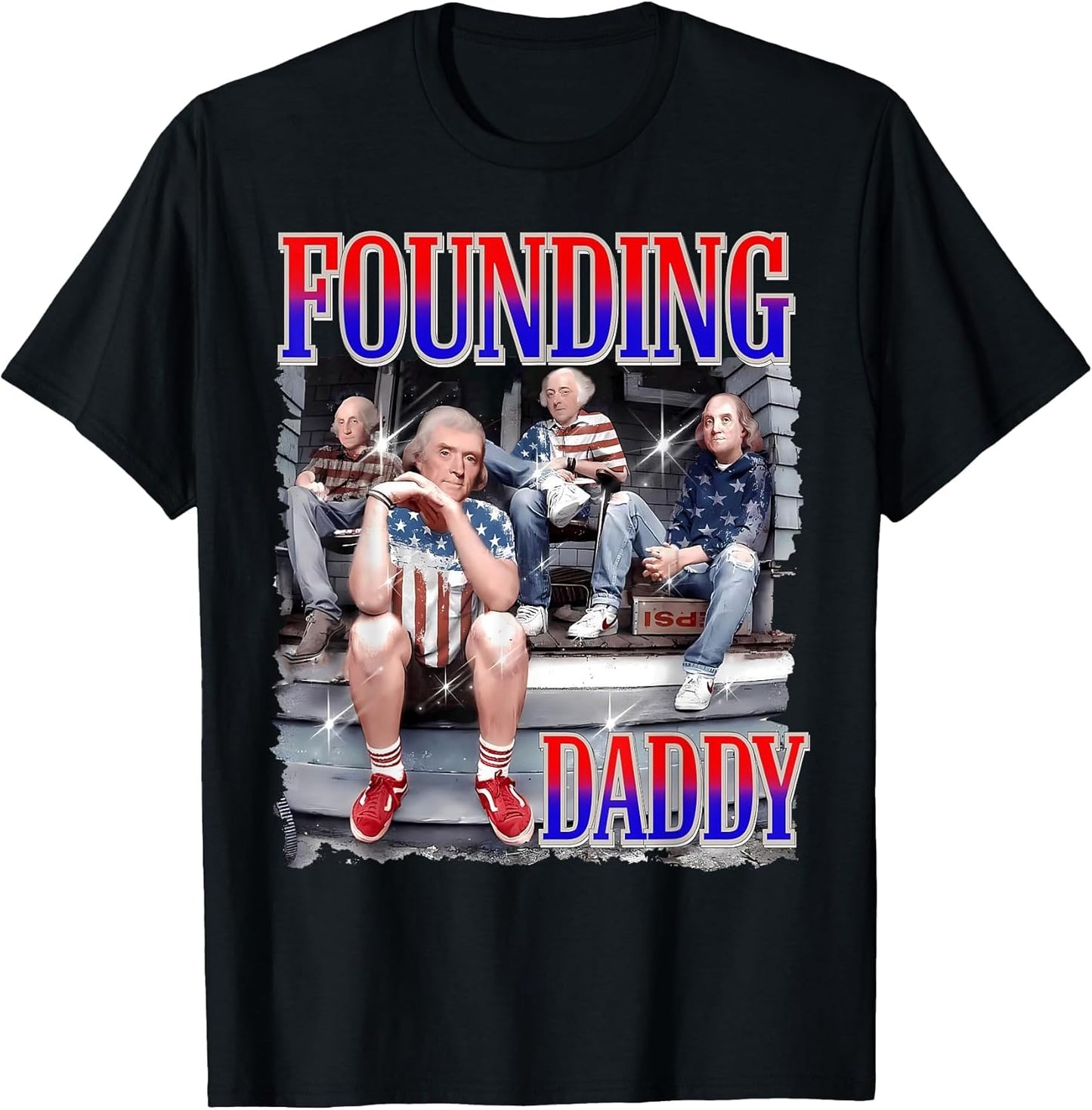 4th of July Shirt Founding Daddy George Washington 1776