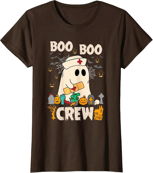 Boo Boo Crew Ghost Halloween Spooky Season Nurse Nursing