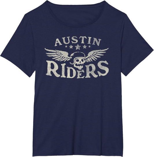 Austin Texas Riders - Motorcycle Skull Wings