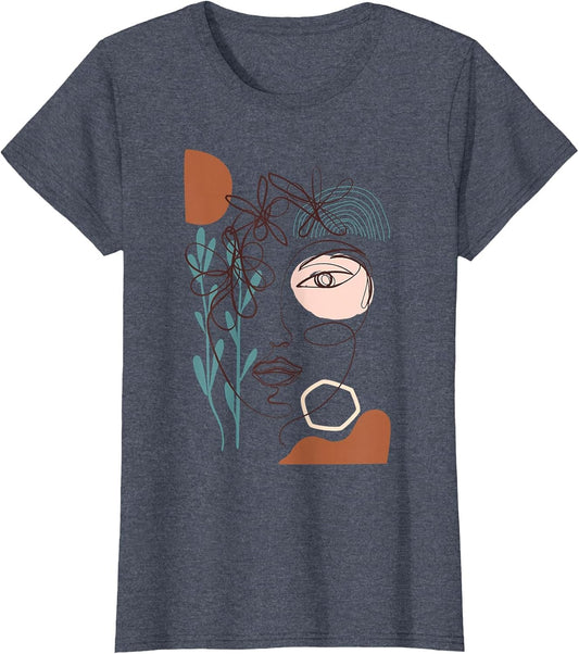 Line Art Face Woman Abstract Minimalistic Aesthetic