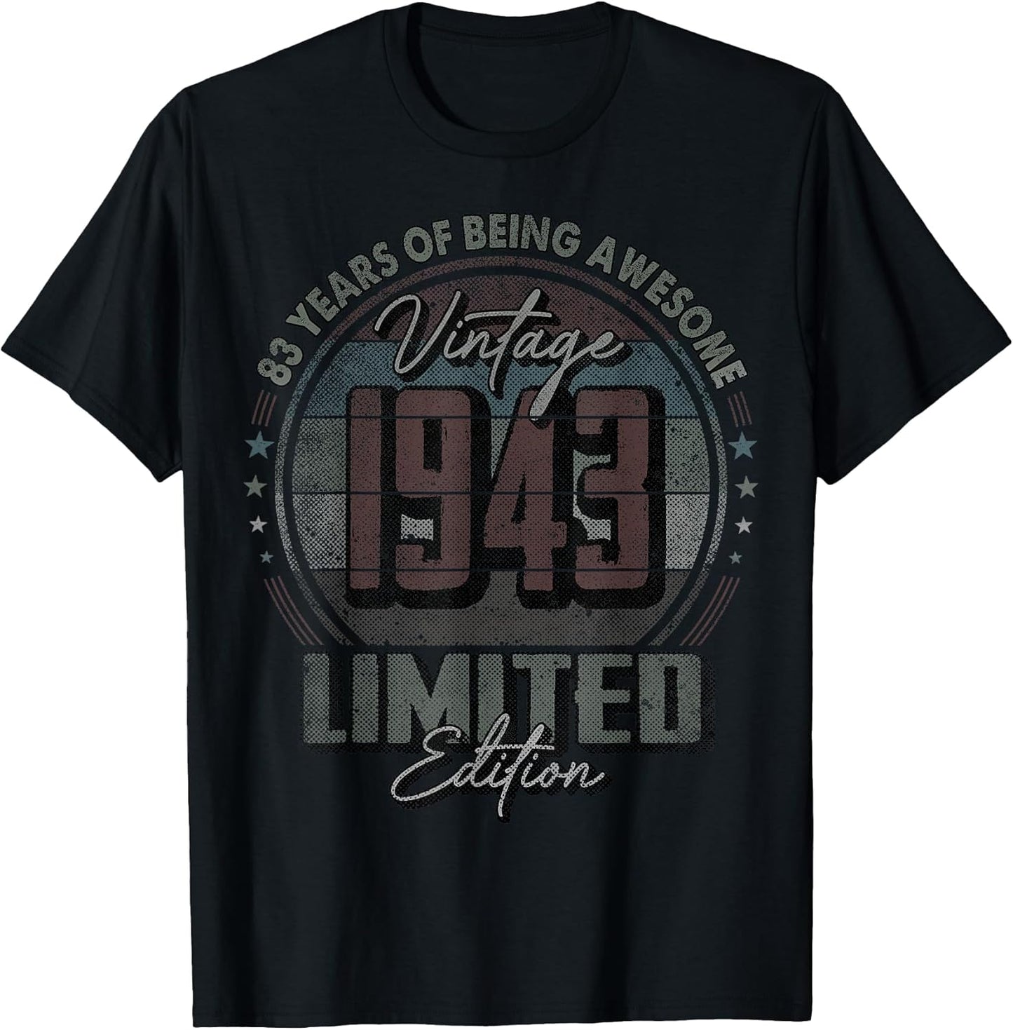 Vintage 1943 Limited Edition Shirt 83 Year Old 83rd Birthday