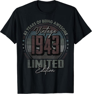 Vintage 1943 Limited Edition Shirt 83 Year Old 83rd Birthday