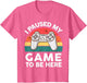 Funny I Paused My Video Game to Be Here Kids Youth Boy Gamer