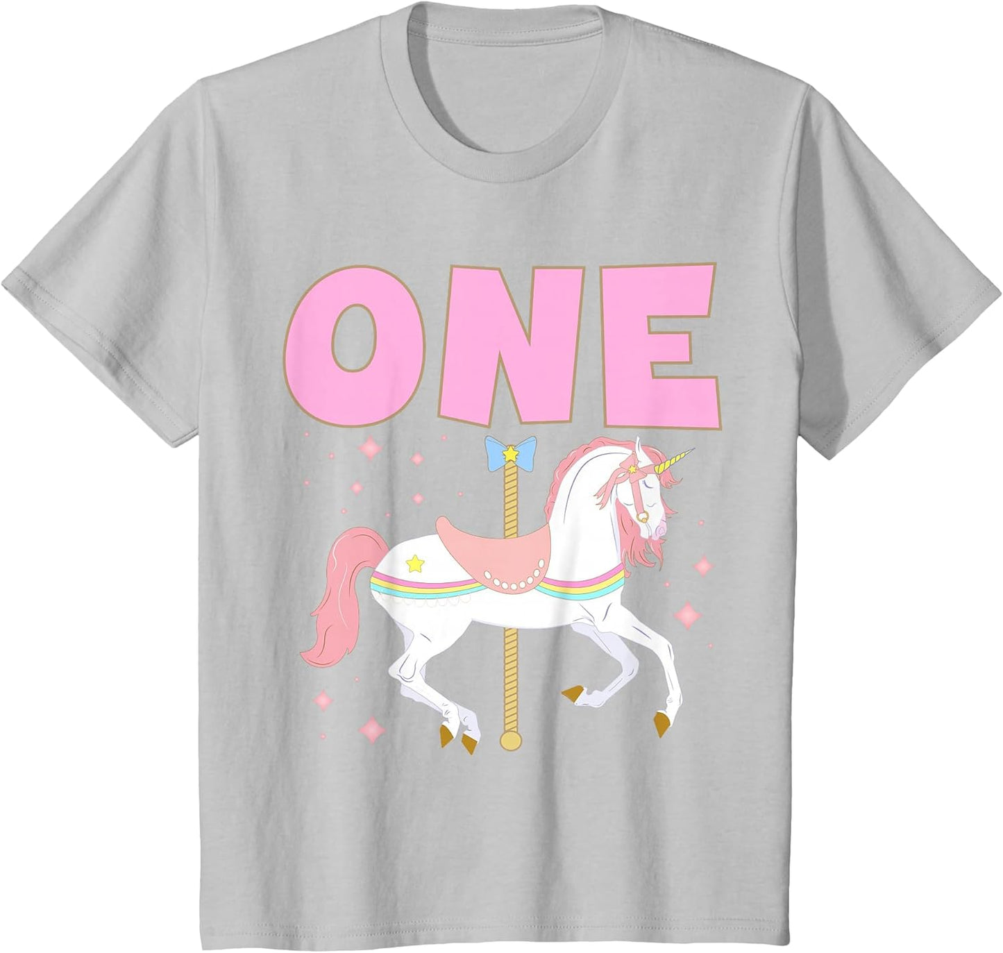 Kids Carousel Party First Birthday Baby Girl One Year Old Unicorn