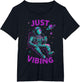 Astronaut Purple and Teal Shirts, Galaxy Just Vibing