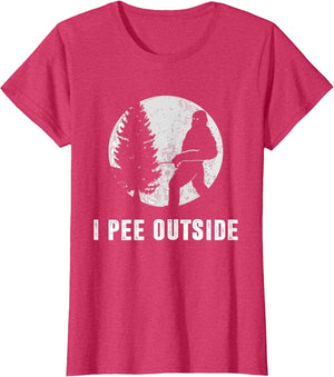 I Pee Outside Adult Humor Funny Sasquatch Bigfoot Camping