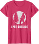 I Pee Outside Adult Humor Funny Sasquatch Bigfoot Camping