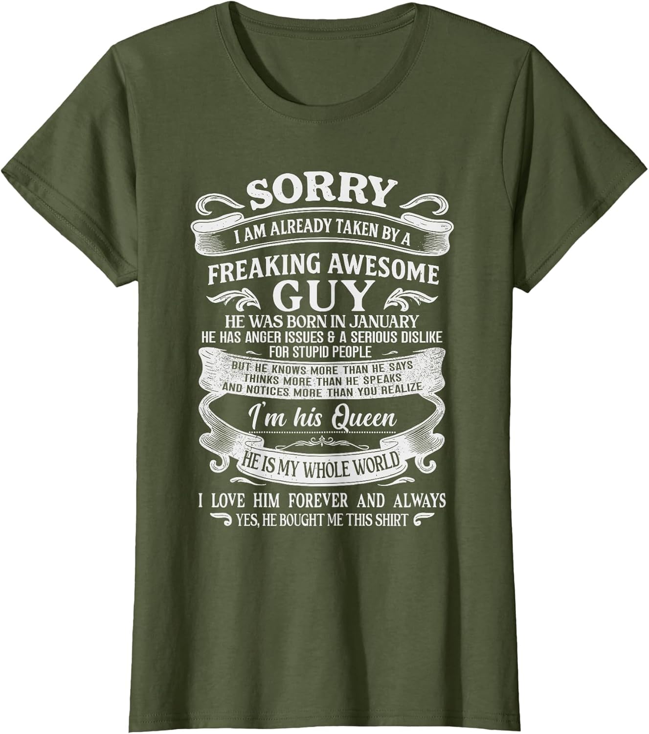 I Am Already Taken by Freaking Awesome Guy Born in January