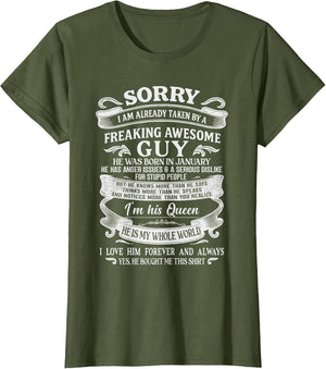 I Am Already Taken by Freaking Awesome Guy Born in January