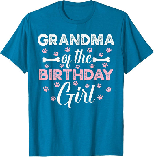 Grandma of The Birthday Girl Daughter Dog Paw Puppy Family